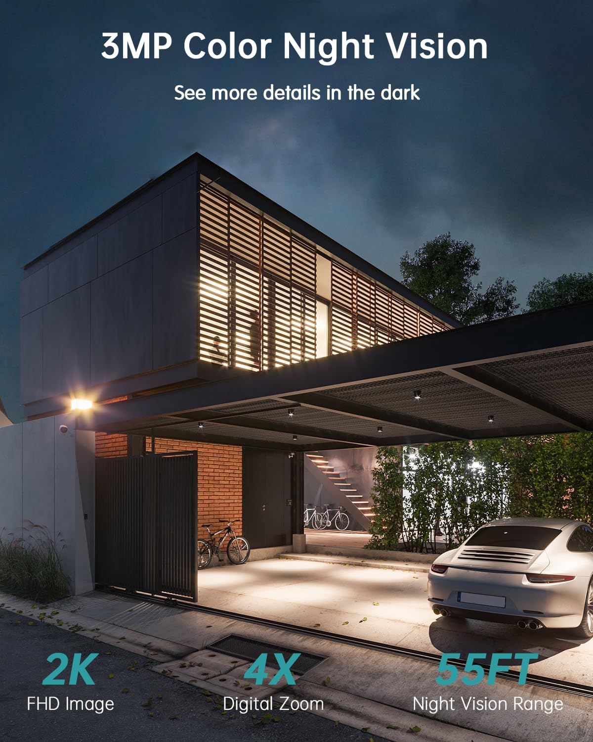 ZUMIMALL Security Cameras Wireless Outdoor, 360°View, 2K Battery Powered Cameras - Image 3