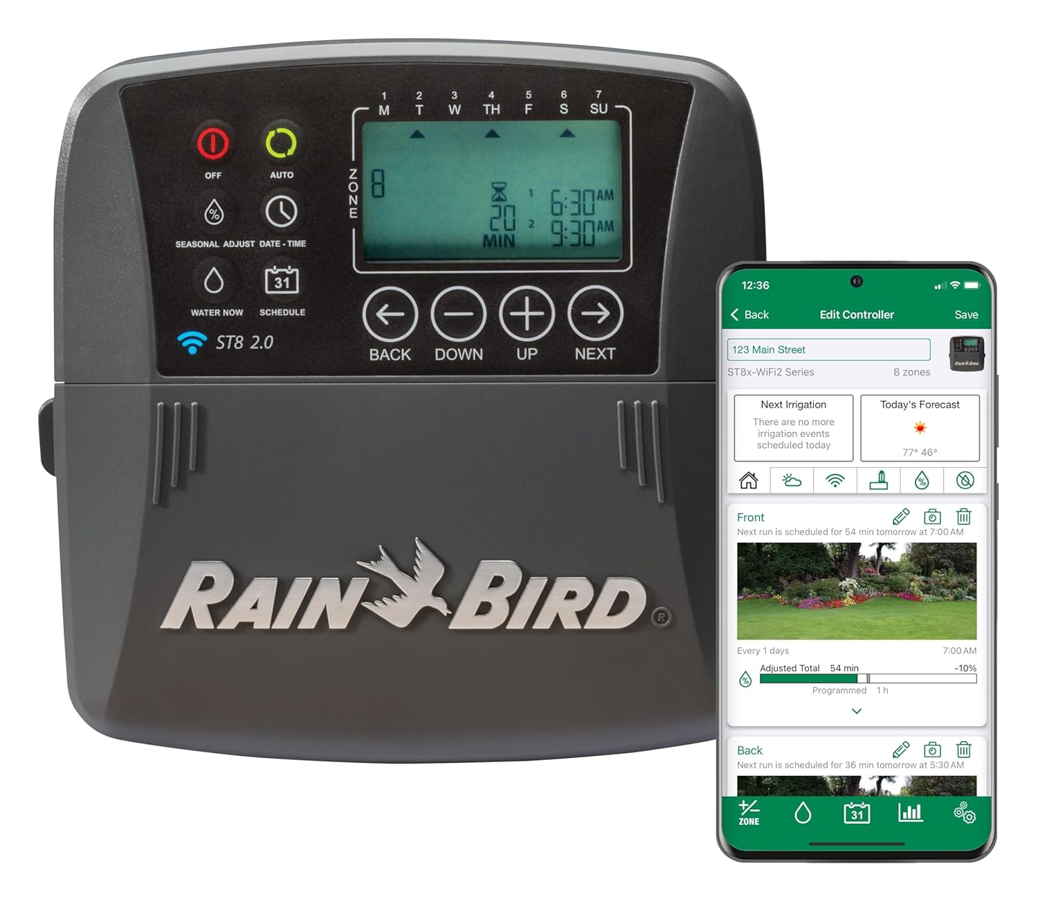 Rain Bird ST8I-2.0 Smart Indoor WiFi Sprinkler/Irrigation System Timer/Controller