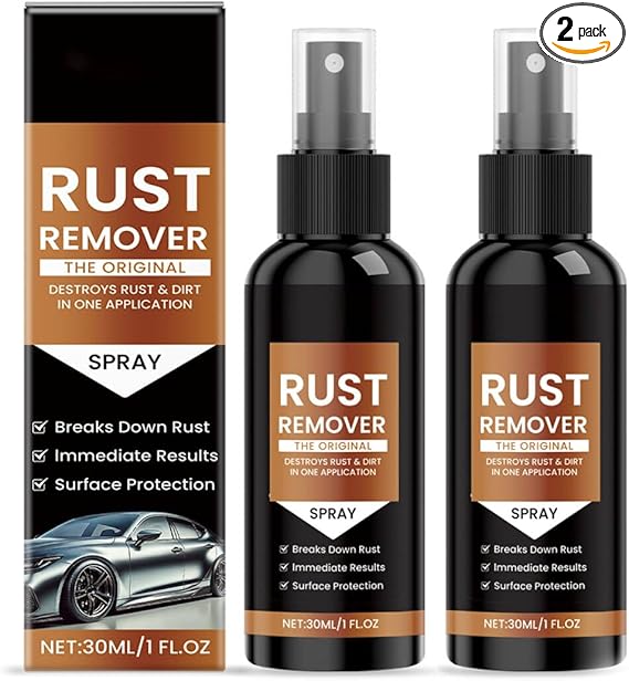 Rust Remover Spray for Metal, 2 Packs Heavy Duty Metal Cleaner