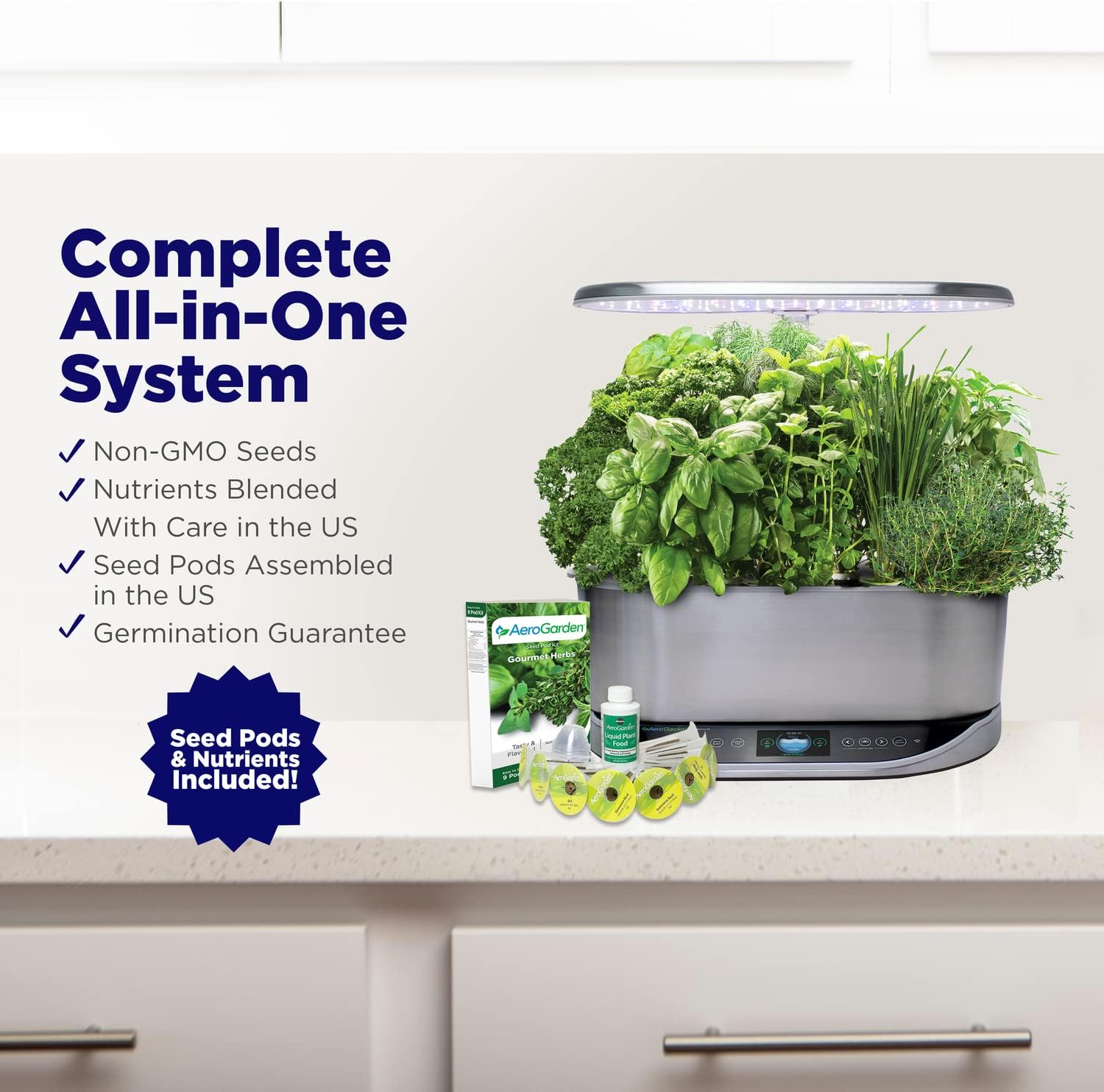 AeroGarden Bounty Elite - Indoor Garden with LED Grow Light, WiFi and Alexa Compatible - Image 8