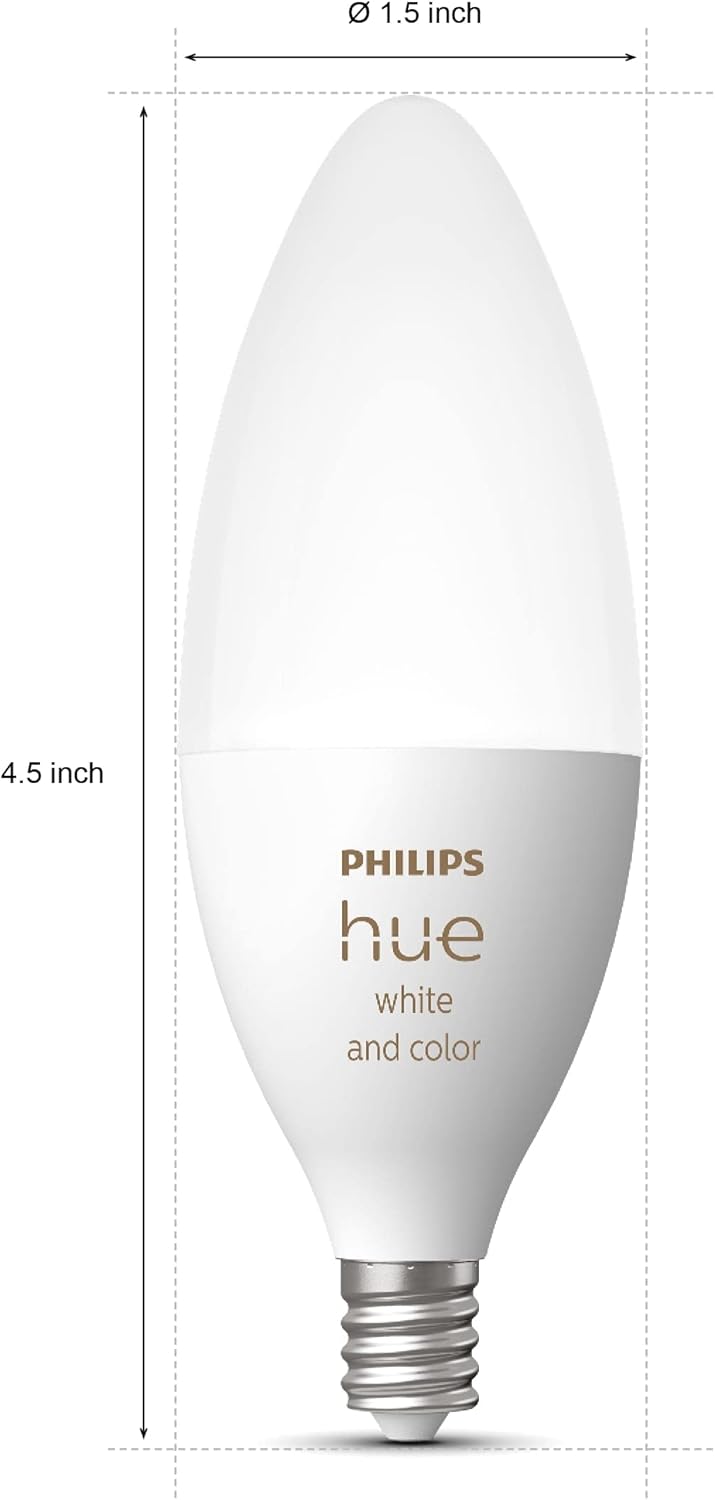 Philips Hue Smart 40W B39 Candle-Shaped LED Bulb - Image 6