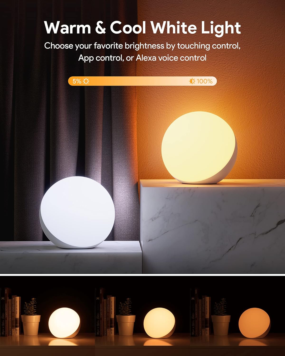 Hifree Smart Table Lamp, Dimmable Desk Lamp with App/Voice Control - Image 3