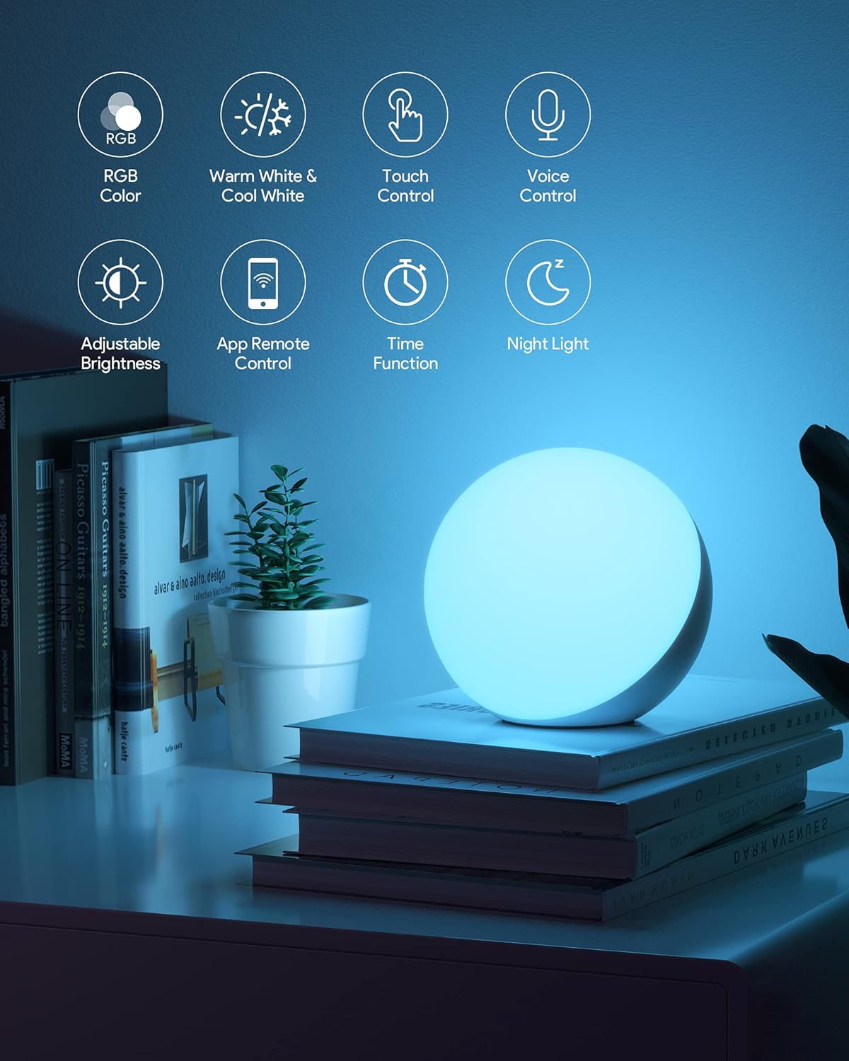 Hifree Smart Table Lamp, Dimmable Desk Lamp with App/Voice Control - Image 6