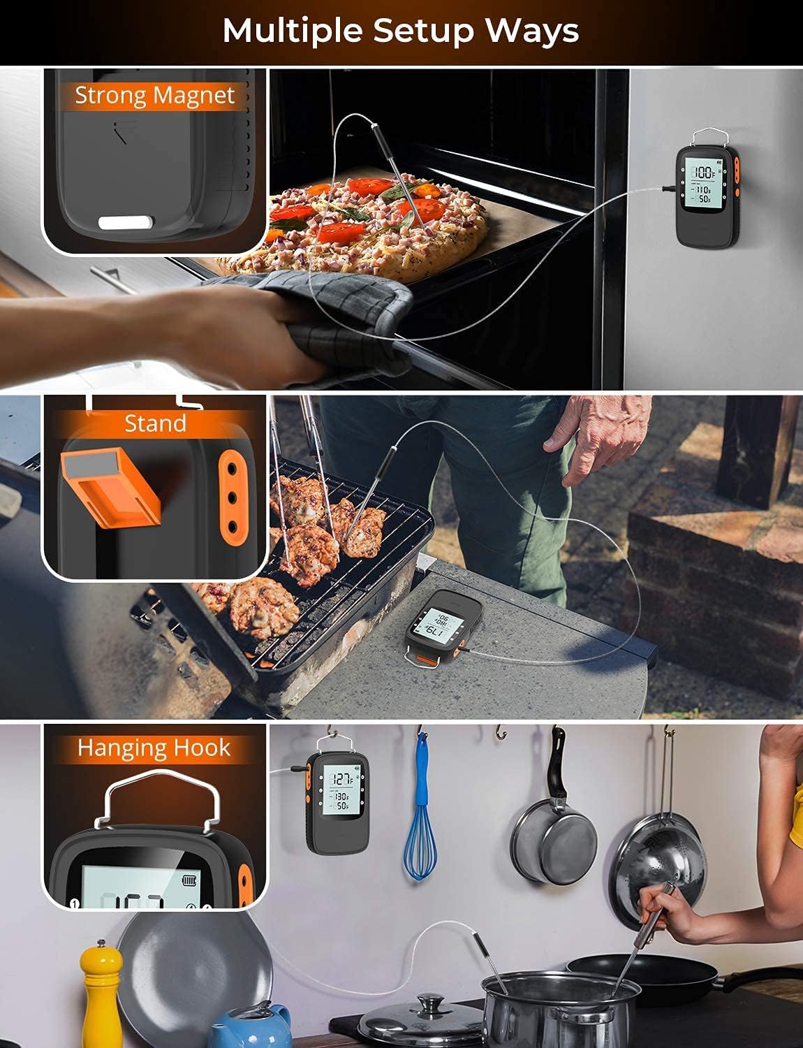 Govee Bluetooth Meat Thermometer, Wireless Meat Thermometer for Smoker Oven - Image 8
