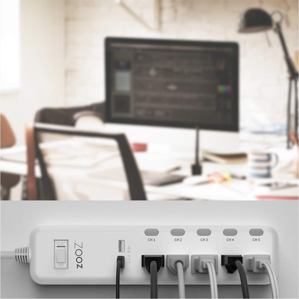 Zooz Z-Wave Long Range Power Strip ZEN20 800LR with Energy Monitoring and 2 USB Ports - Image 6