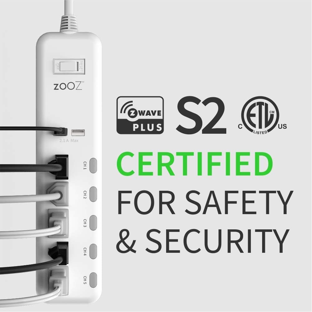 Zooz Z-Wave Long Range Power Strip ZEN20 800LR with Energy Monitoring and 2 USB Ports - Image 7