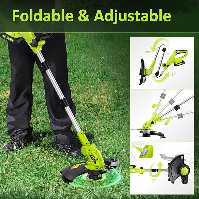 Electric String Trimmer Cordless with 2x2.0Ah Battery - Image 4