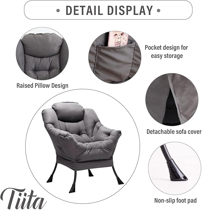 Tiita Lazy Chair with Ottoman - Image 6