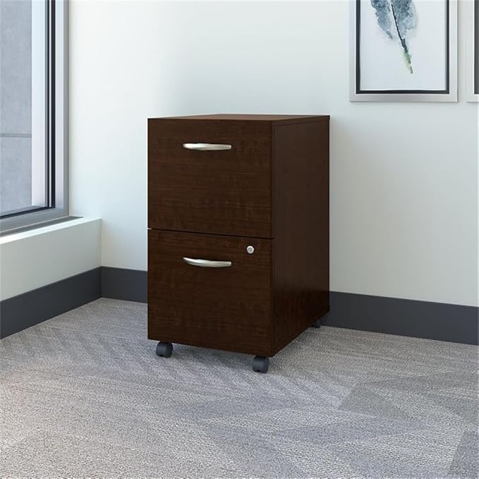 Bush Business Furniture Series C 2 Drawer Mobile File Cabinet in Mocha Cherry - Image 2
